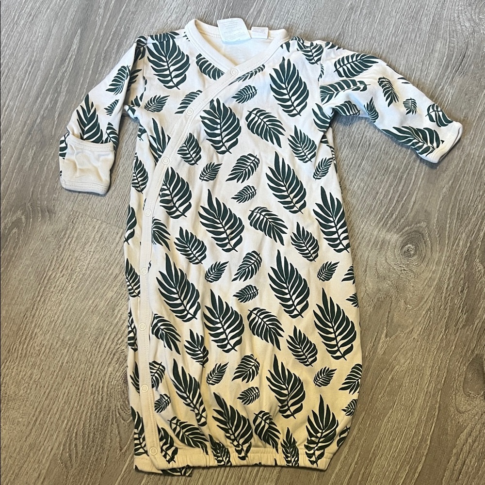 Leaf Print Baby Onesie